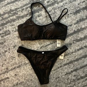 Shimmery black Express bikini